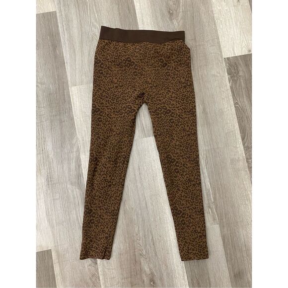 No Boundaries Brown Corduroy and Leopard Print Leggings, Size Medium, Lot of 2 - Picture 5 of 11